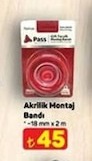 Akrilik Montaj Bandı 18Mmx2M