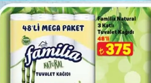 Familia Natural 3 Katlı Tuvalet Kağıdı 48'Li