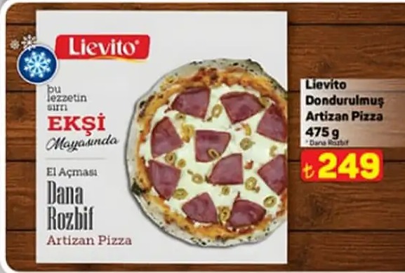 Lie Vito Dondurulmuş Artizan Pizza 475G Dana Rozbif