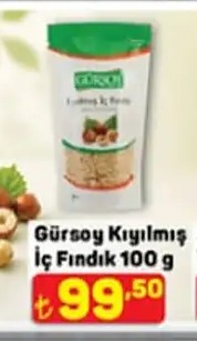 Gürsoy Kıyılmış İç Fındık 100 G