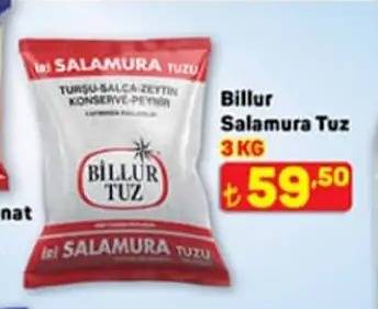 Billur Salamura Tuz 3 Kg