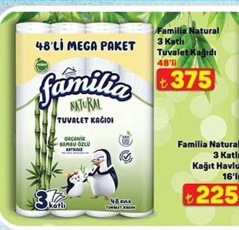 Familia Natural 3 Katlı Tuvalet Kağıdı 48'Li
