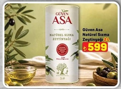 Güven Asa Naturel Sızma Zeytinyağı 2 L