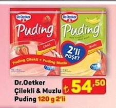 Dr. Oetker Çilekli & Muzlu Puding 120 G 2'Li