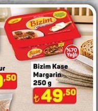 Bizim Kase Margarin 250G %70 Yağlı