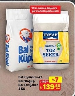 Bal Küpü/Irmak Toz Şeker 3 Kg
