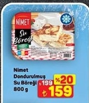 Nimet Dondurulmuş Su Böreği 800 G