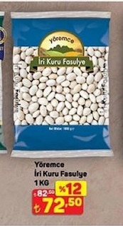 Yöremce İri Kuru Fasulye 1 Kg