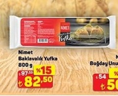 Nimet Baklavalık Yufka 800 G