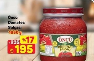 Öncü Domates Salçası 1650 G