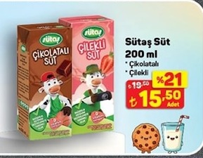 Sütaş Süt 200 Ml