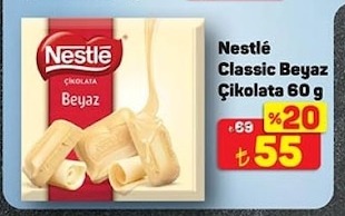 Nestlé Classic Beyaz Çikolata 60G