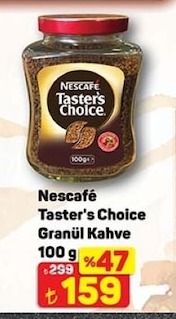 Nescafe Taster'S Choice Granül Kahve 100G
