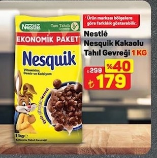 Nestlé Nesquik Kakaolu Tahıl Gevreği 1 Kg