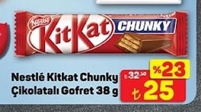 Nestlé Kit Kat Chunky Çikolatalı Gofret 38G