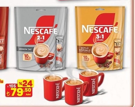 Nescafe 2'Li 3'Lü Paket 10 Paket