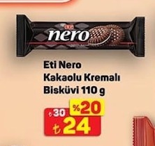 Eti Nero Kakaolu Kremalı Bisküvi 110 G