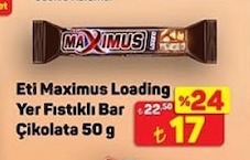 Eti Maximus Loading Yer Fıstıklı Bar Çikolata 50 G