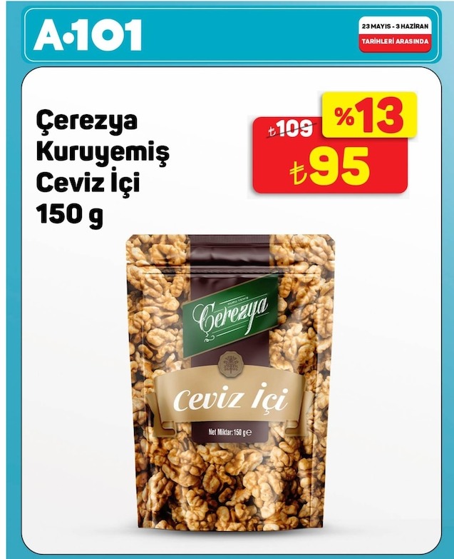 Çerezya Kuruyemiş Ceviz İçi 150 G