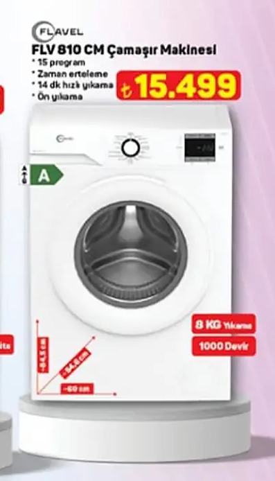 Flavel Flv 810 Cm Çamaşır Makinesi