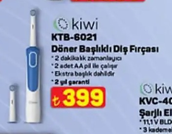 Kiwi Ktb-6021 Döner Başlıklı Diş Fırçası