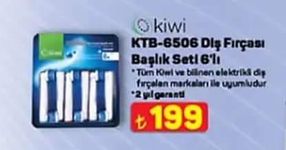 Kiwi Ktb-6506 Diş Fırçası Başlık Seti 6'Lı