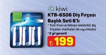 Kiwi Ktb-6506 Diş Fırçası Başlık Seti 6'Lı