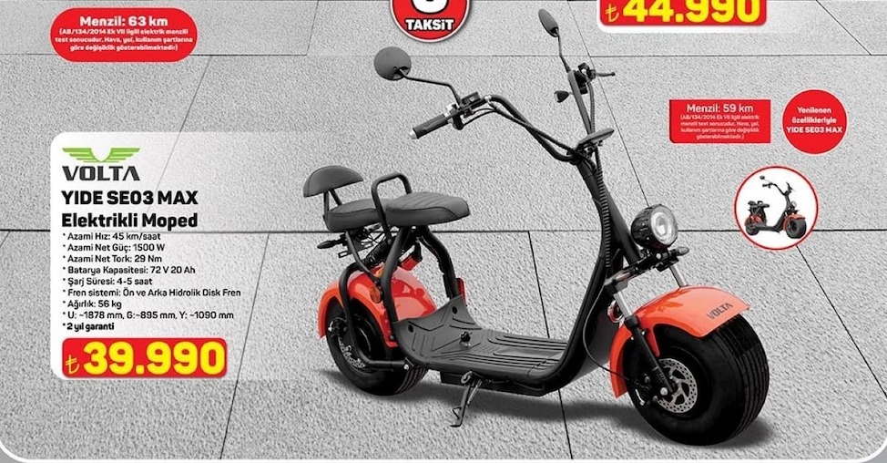 Volta Yide Se03 Max Elektrikli Moped