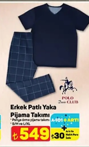 Erkek Patlı Yaka Pijama Takımı