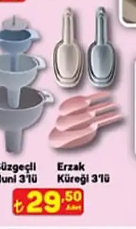 Süzgeçli Huni 3'Lü