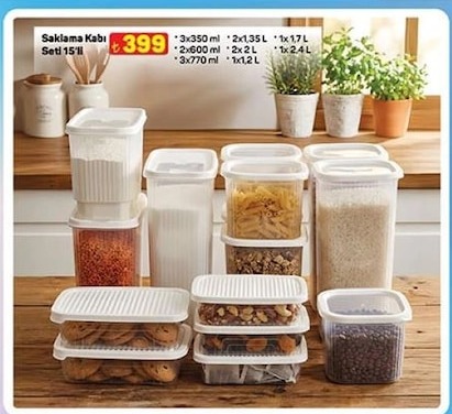 Saklama Kabı Seti 15'Li