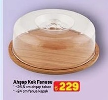 Ahşap Kek Fanusu Tabla Ve Kapak
