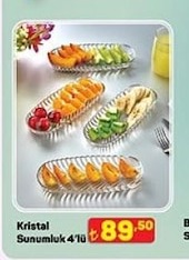 Kristal Sunumluk 4'Lü