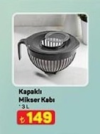Kapalı Mikser Kabı 3L