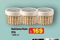 Saklama Kabı 3'Lü 500 Ml