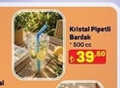 Kristal Pipetli Bardak 500 Cc