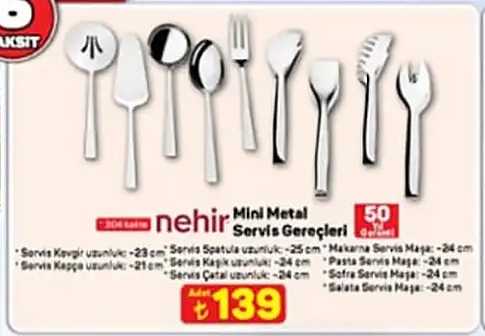 Nehir Mini Metal Servis Gereçleri