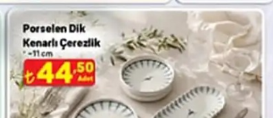 Porselen Dik Kenarlı Çerezlik - 11 Cm