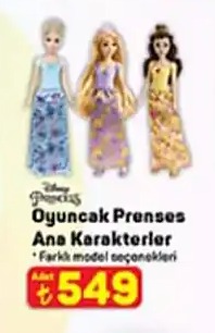 Oyuncak Prenses Ana Karakterler