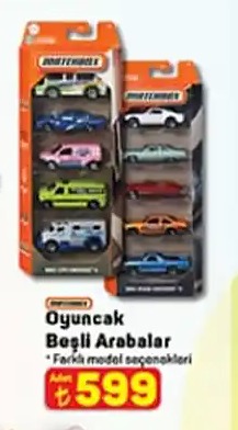 Oyuncak Beşli Arabalar