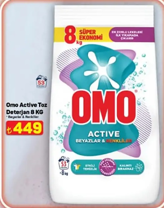 Omo Active Toz Deterjan 8 Kg