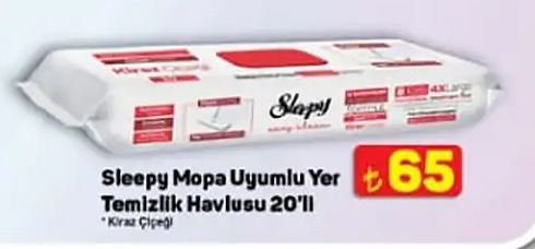 Sleepy Mopa Uyumlu Yer Temizlik Havlusu 20'Li