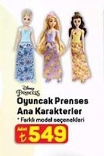 Disney Princess Oyuncak Prenses Ana Karakterler - Farklı Model Seçenekleri