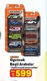Oyuncak Beşli Arabalar