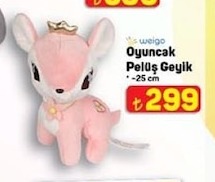 Weigo Oyuncak Peluş Geyik 25Cm