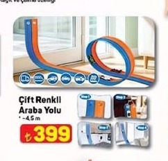 Çift Renkli Araba Yolu - 4,5 M
