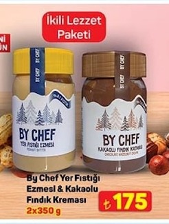 By Chef Yer Fıstığı Ezmesi & Kakaolu Fındık Kreması 2X350 G