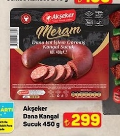 Akşeker Dana Kangal Sucuk 450 G