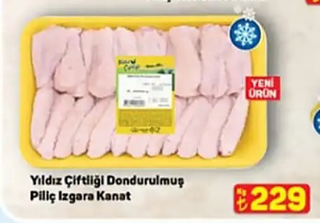 Yıldız Çiftliği Dondurulmuş Piliç Izgara Kanat