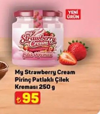 My Strawberry Cream Pirinç Patlaklı Çilek Kreması 250 G